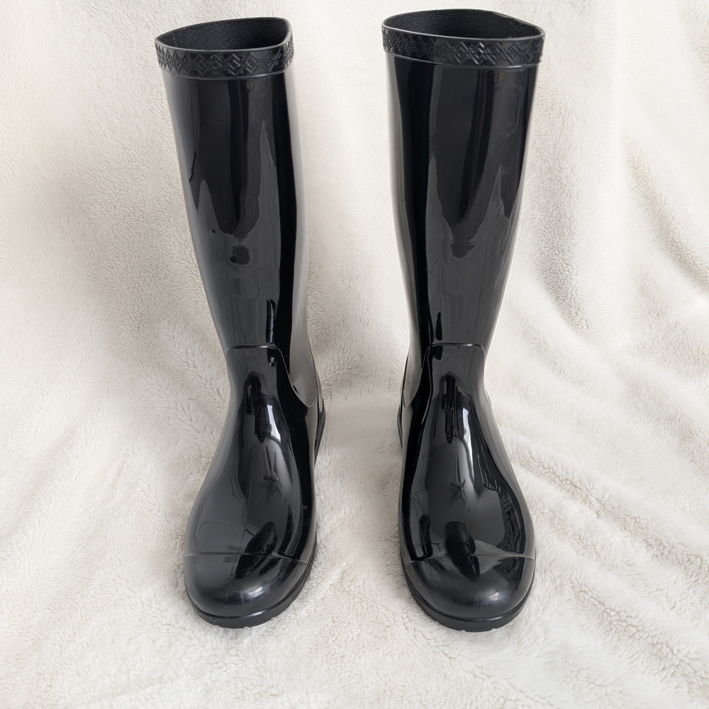 UGG Black Glossy Shaye Rain Boot